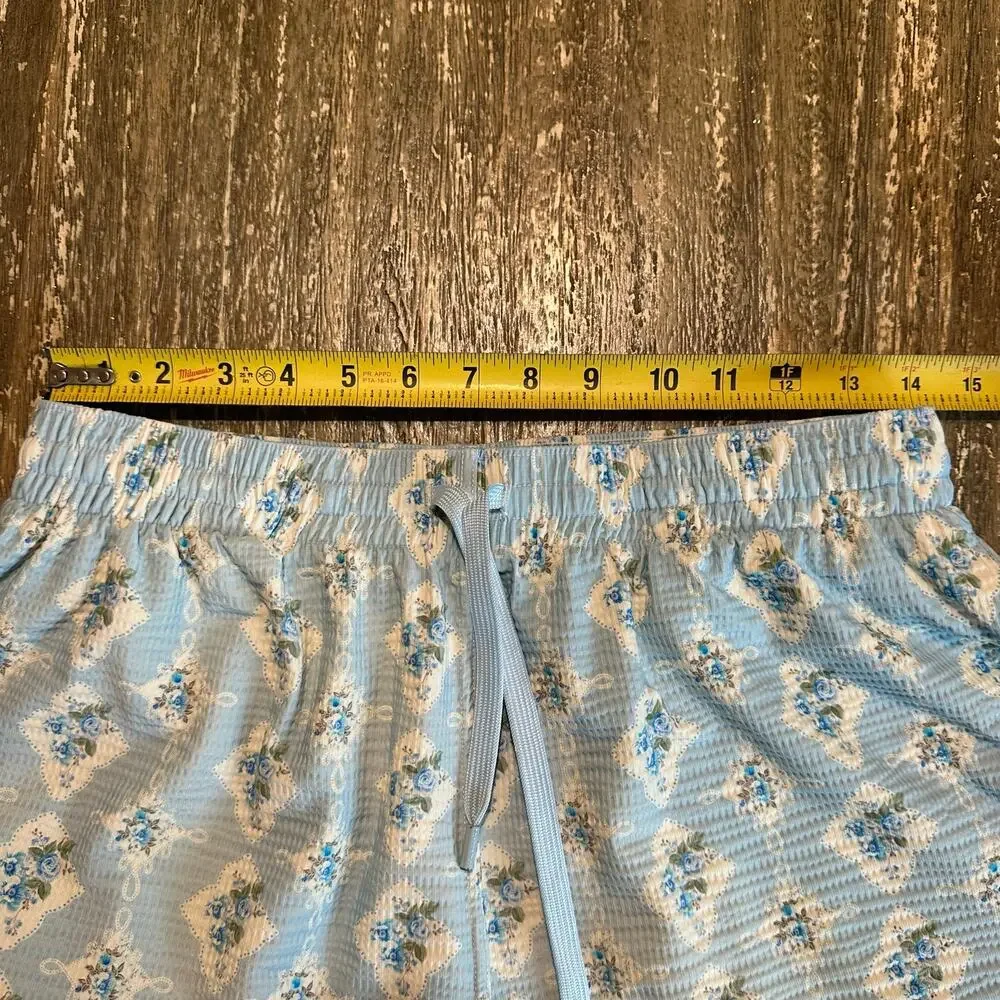 Blackbough Swim Lined Bathing Suit Trunks AOP Geometric Floral Blue Men’s Size L